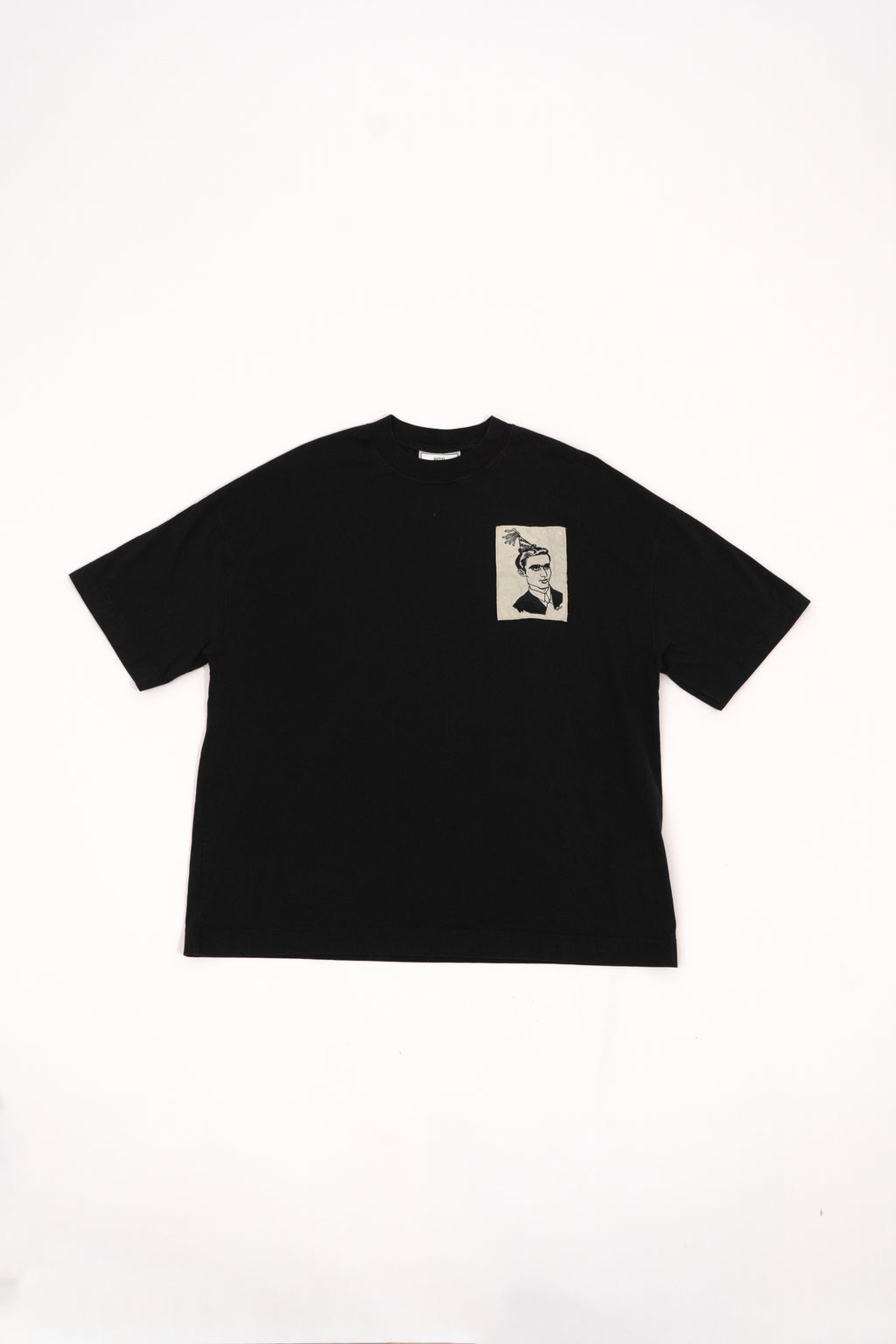 Ami Paris Anniversary Face Patch T-shirt In Black