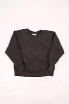 Les Tien Men's Heavyweight Crop Crew Sweat in Vintage Black