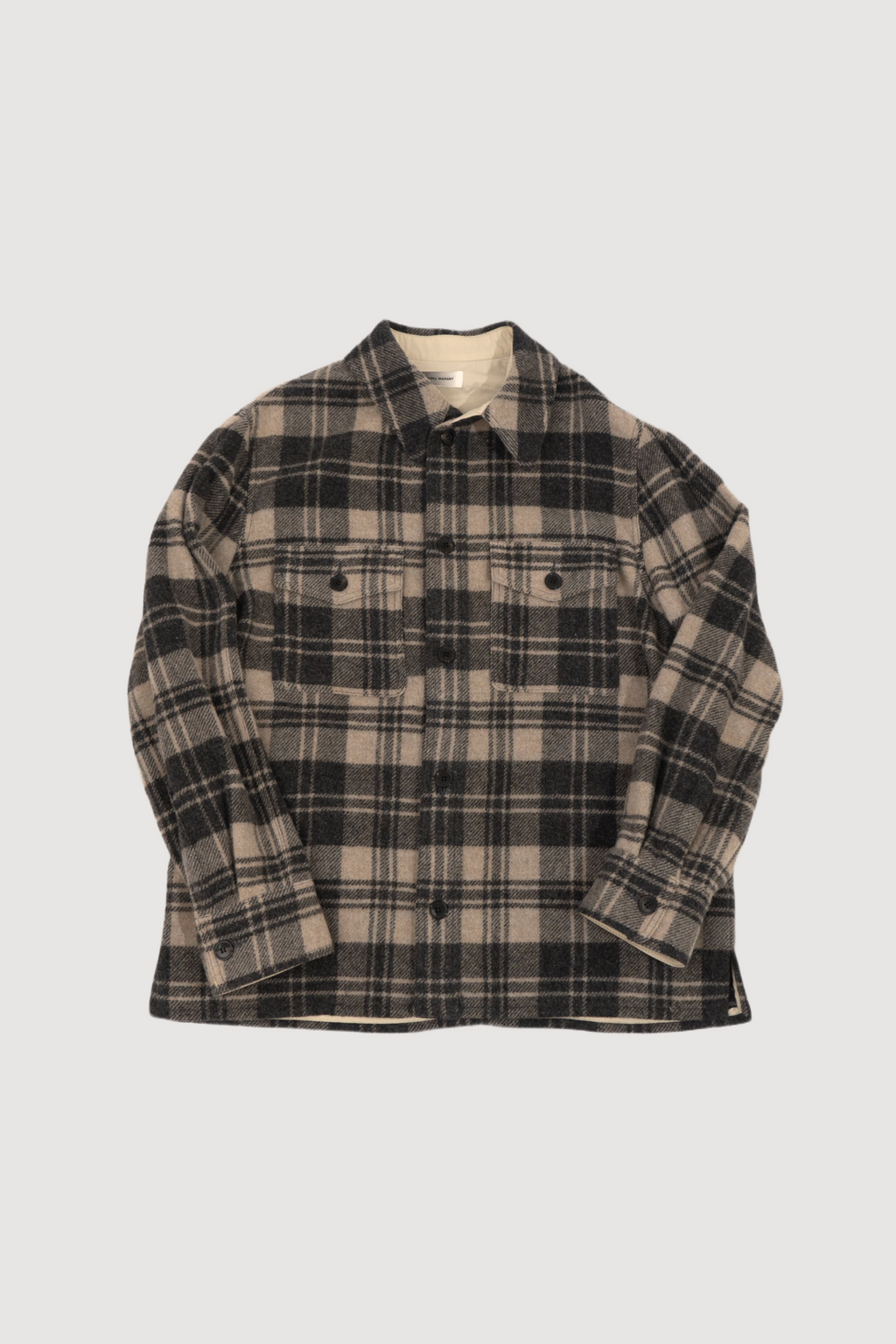 Isabel Marant Gervon Check Wool Overshirt