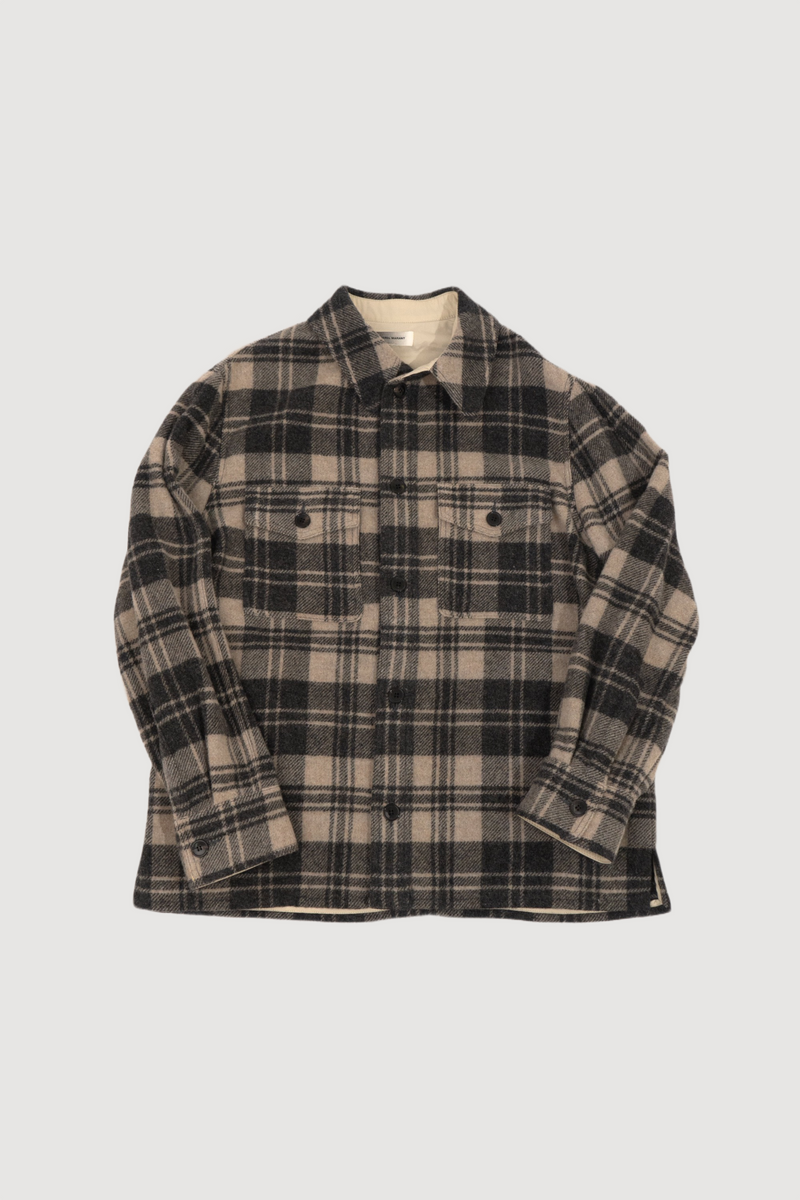 Isabel Marant Gervon Check Wool Overshirt