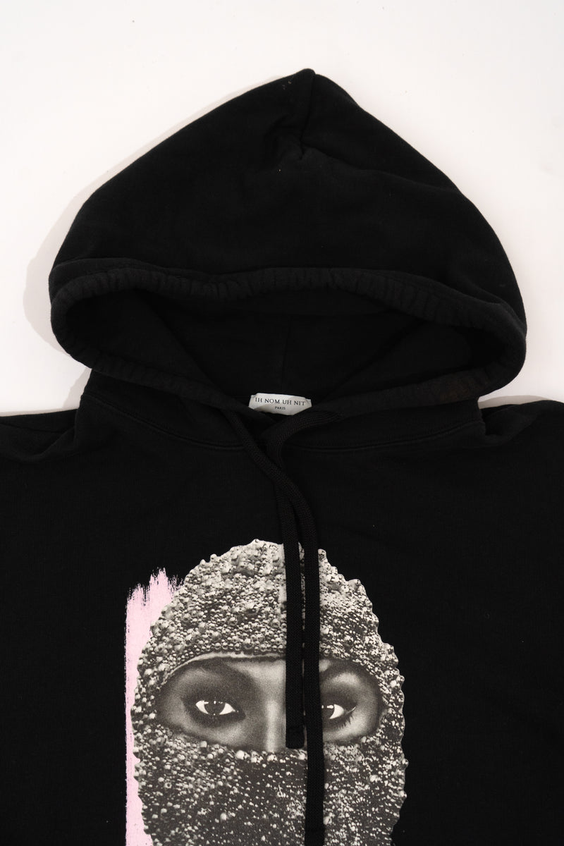 Ih Nom Uh Nit Graphic-print Cotton Hoodie In Black