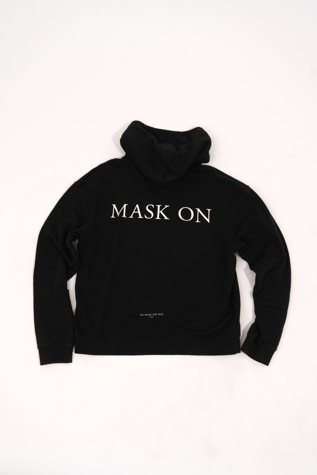 Ih Nom Uh Nit Graphic-print Cotton Hoodie In Black