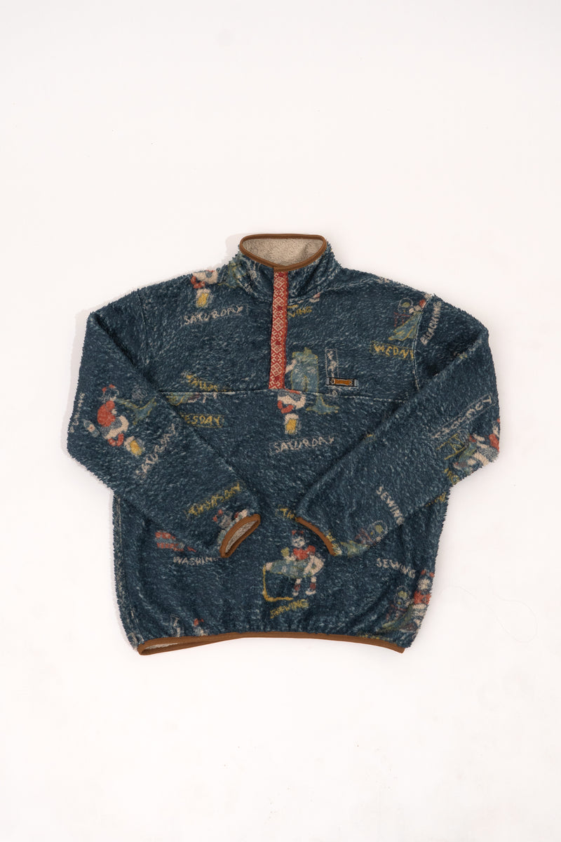 Kapital Kountry Calendar Printed Fleece Sweatshirt