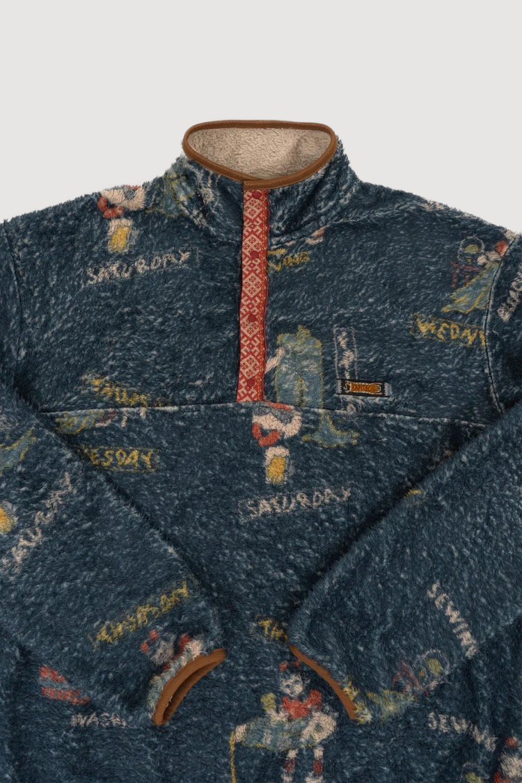 Kapital Kountry Calendar Printed Fleece Sweatshirt