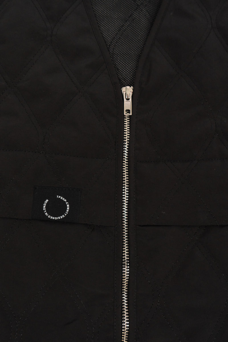 Sleeveless Quilted Jacket