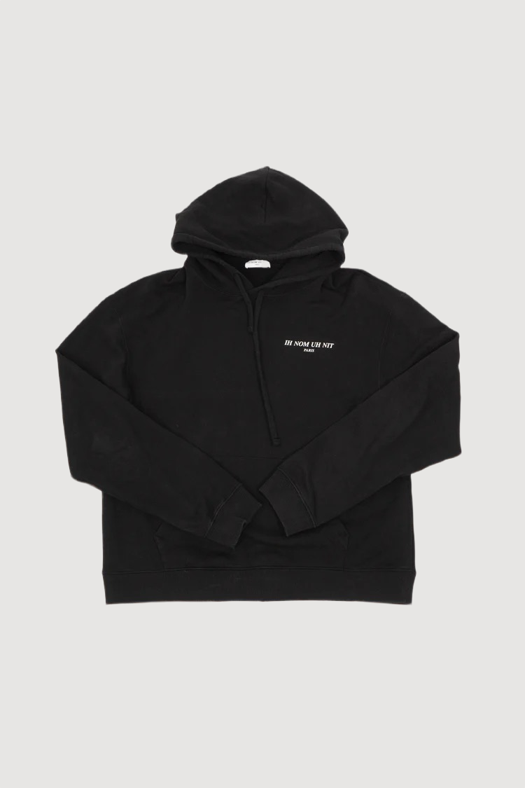 Ih Nom Uh Nit printed black hoodie