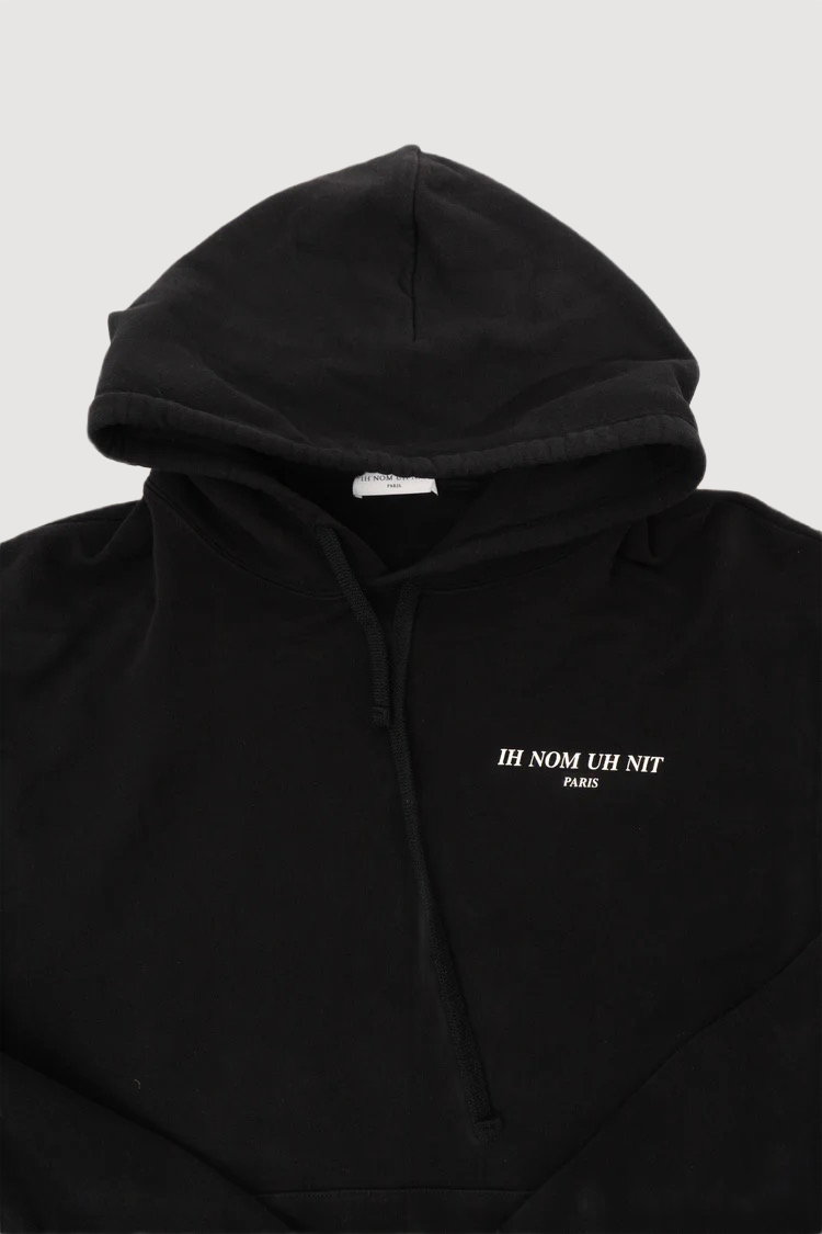 Ih Nom Uh Nit printed black hoodie