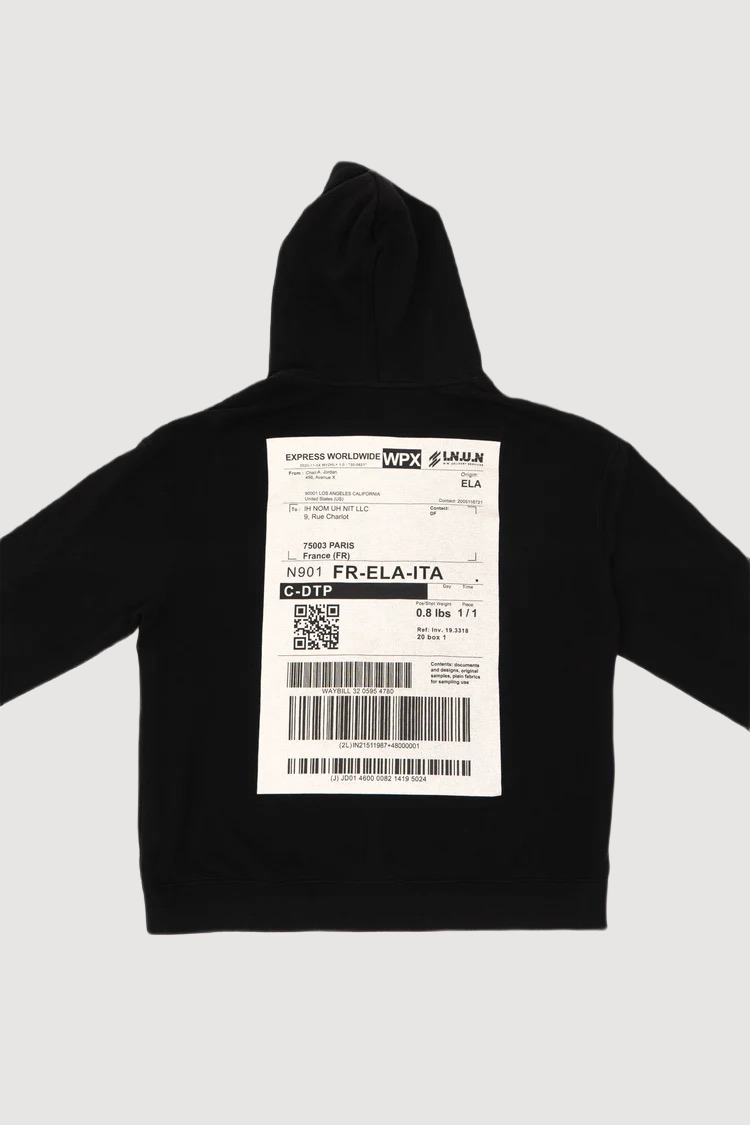 Ih Nom Uh Nit printed black hoodie