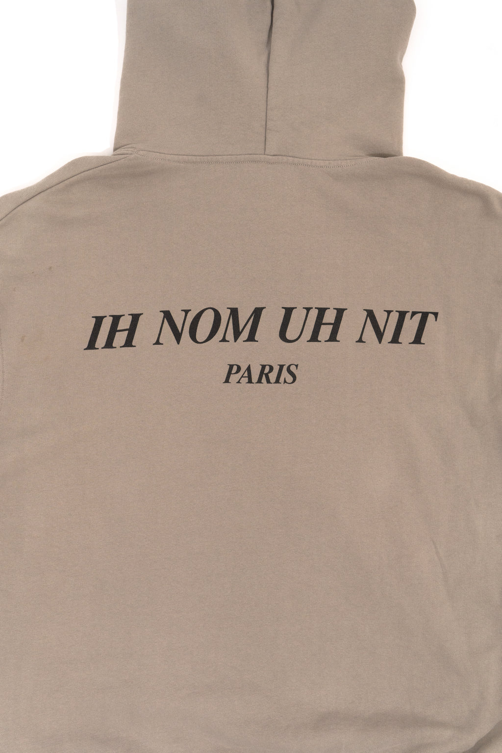 Ih Nom Uh Nit Graphic-print Cotton Hoodie In Grey
