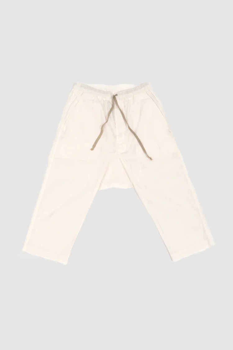Rick Owens DRKSHDW Crop White Pants
