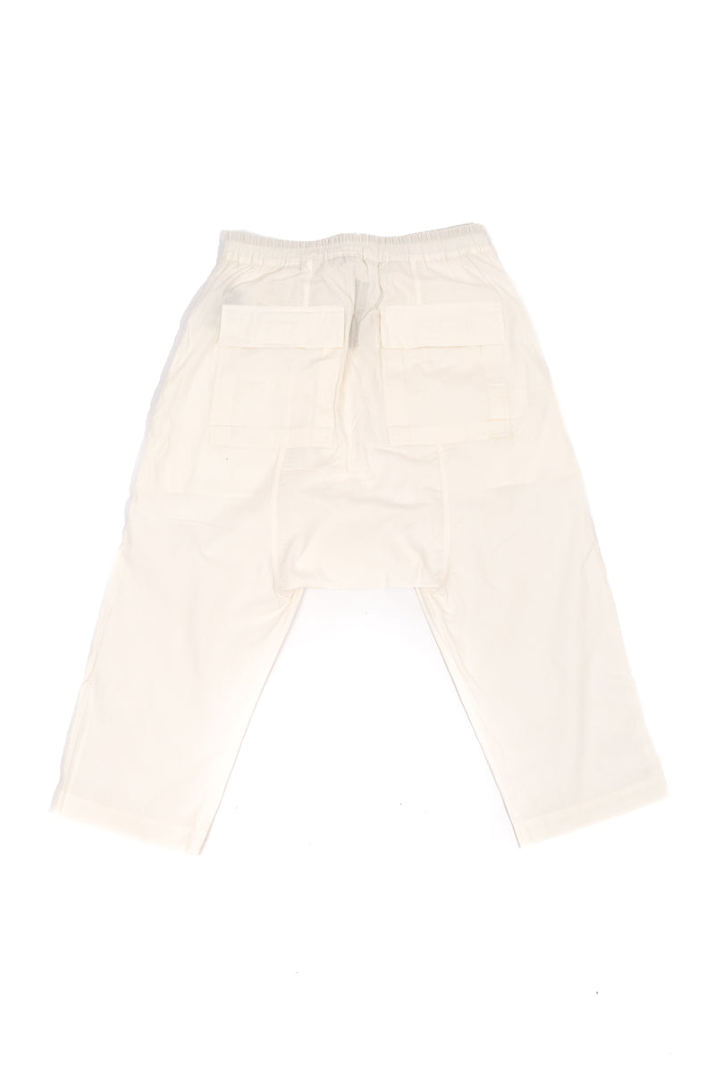 Rick Owens DRKSHDW Crop White Pants