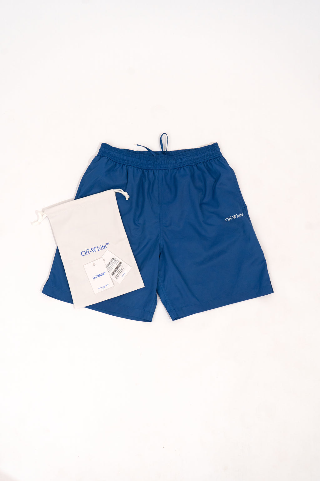 Off-White Logo-Print Swim Shorts