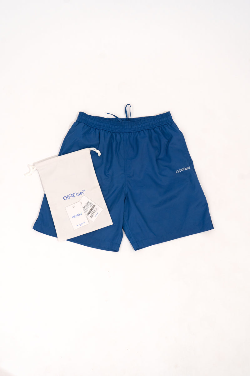 Off-White Logo-Print Swim Shorts