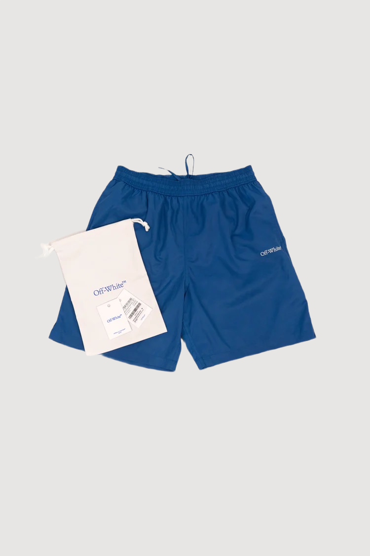 Off-White Logo-Print Swim Shorts