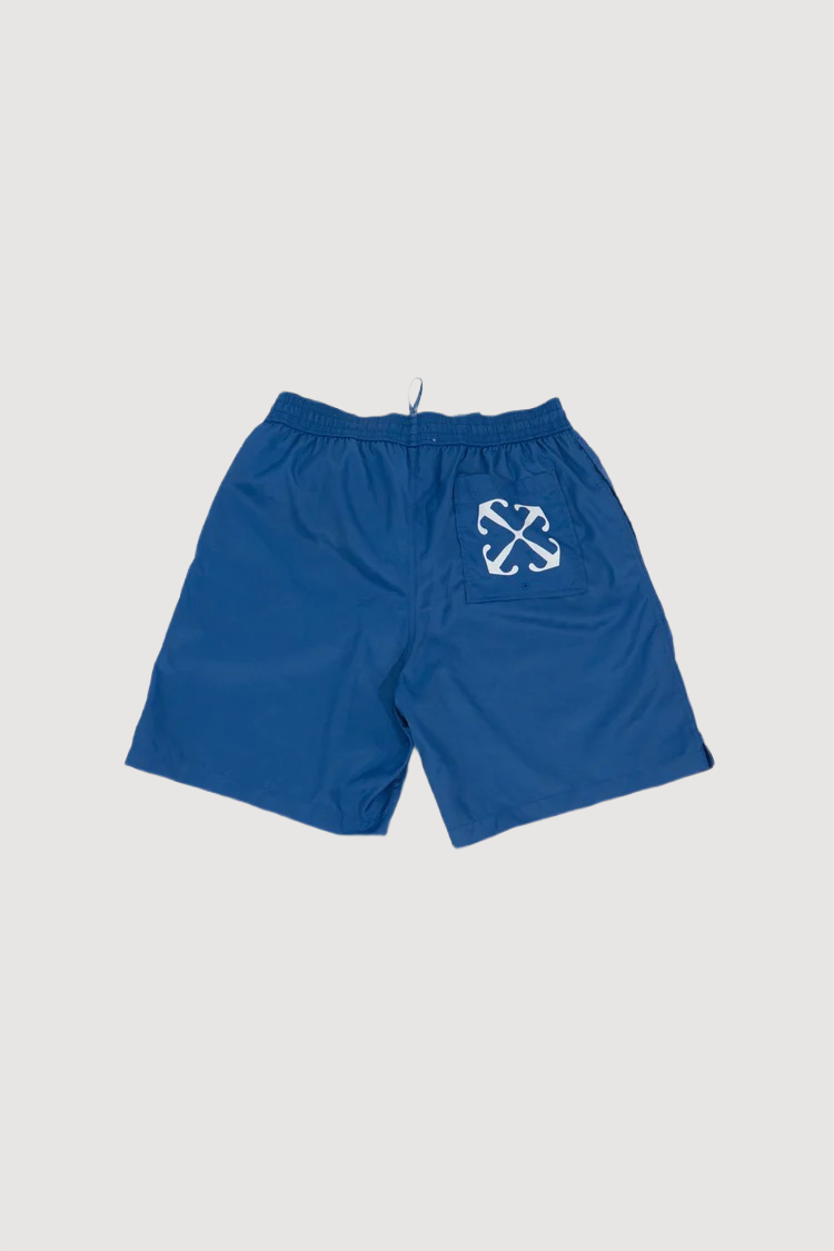 Off-White Logo-Print Swim Shorts