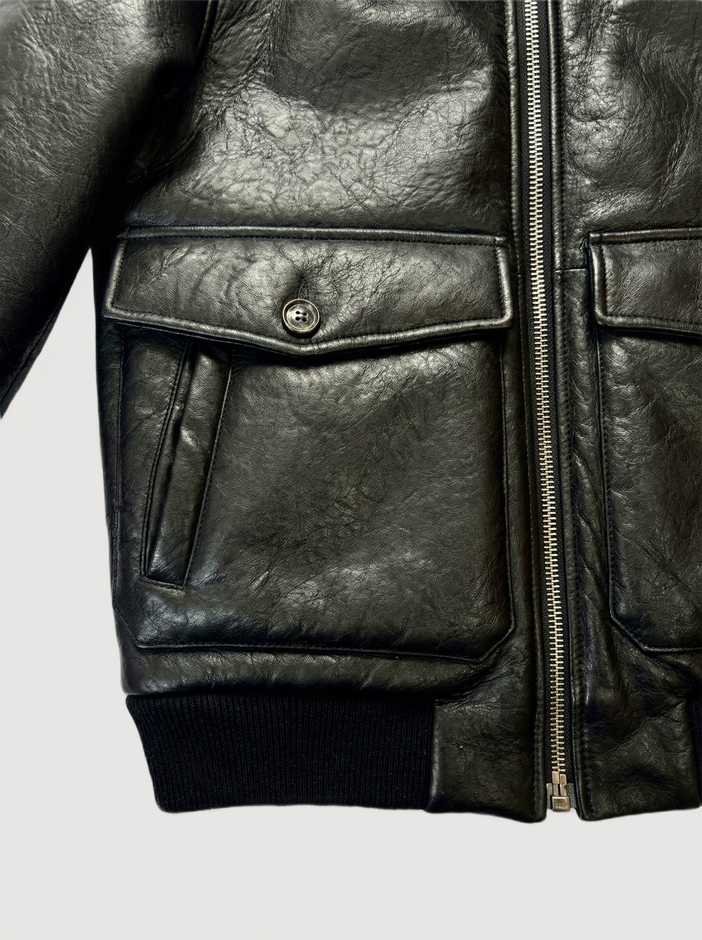Dsquared2 Faux Leather Aviator Jacket