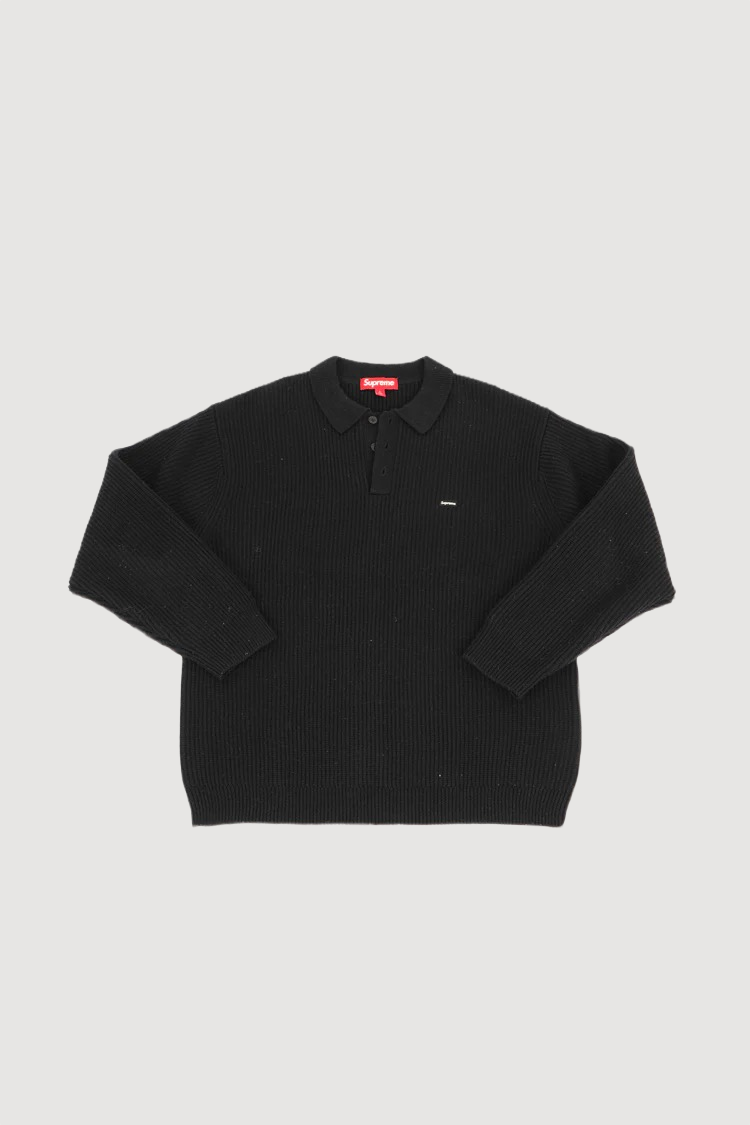 Supreme Small Box Polo Sweater ブラック Supreme Small Box Polo Sweater Black Men's - FW23 - US