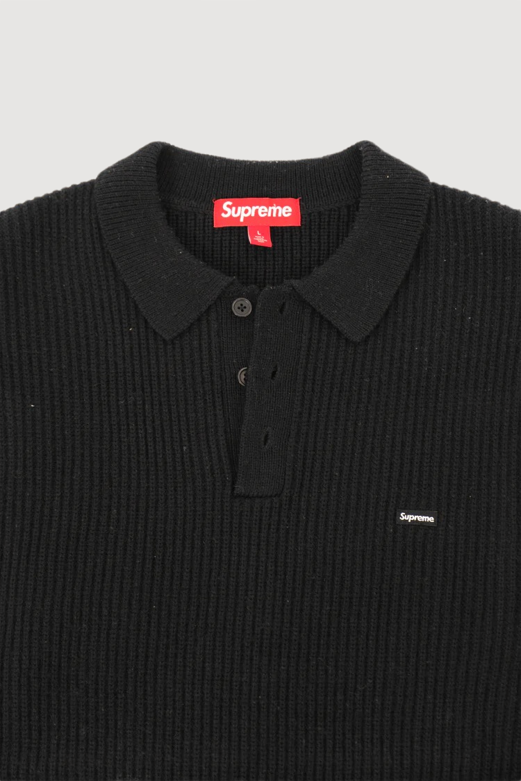 Supreme Small Box Polo Sweater Lavender Supreme Small Box Polo
