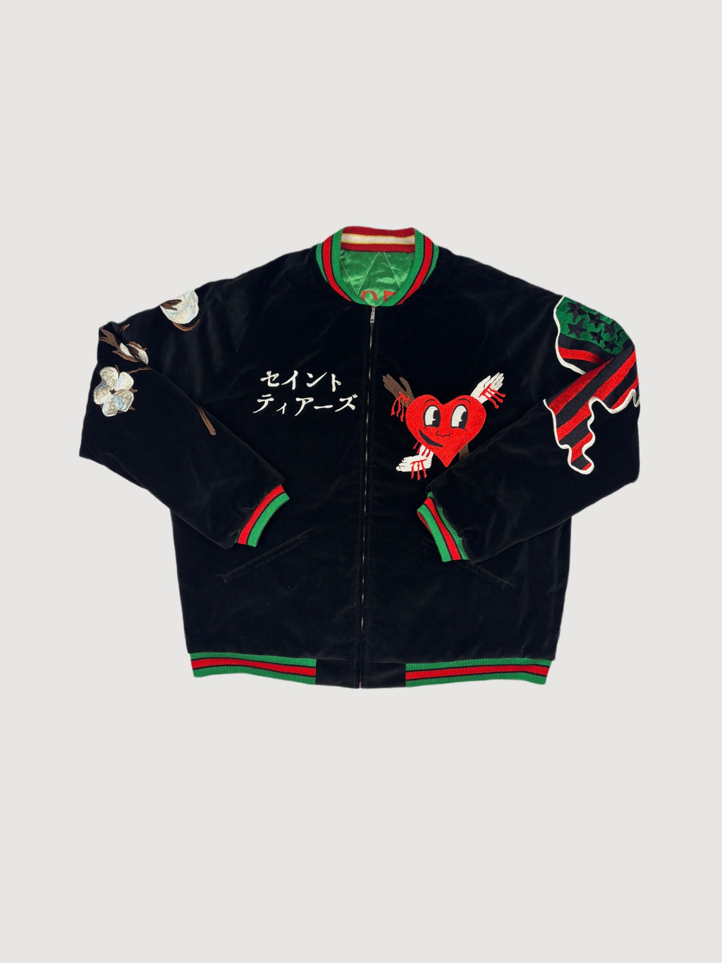SAINT MXXXXXX x Sukajyan reversible bomber jacket