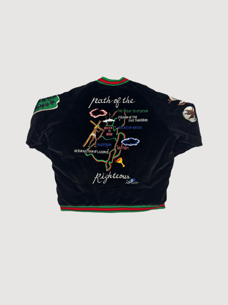 SAINT MXXXXXX x Sukajyan reversible bomber jacket