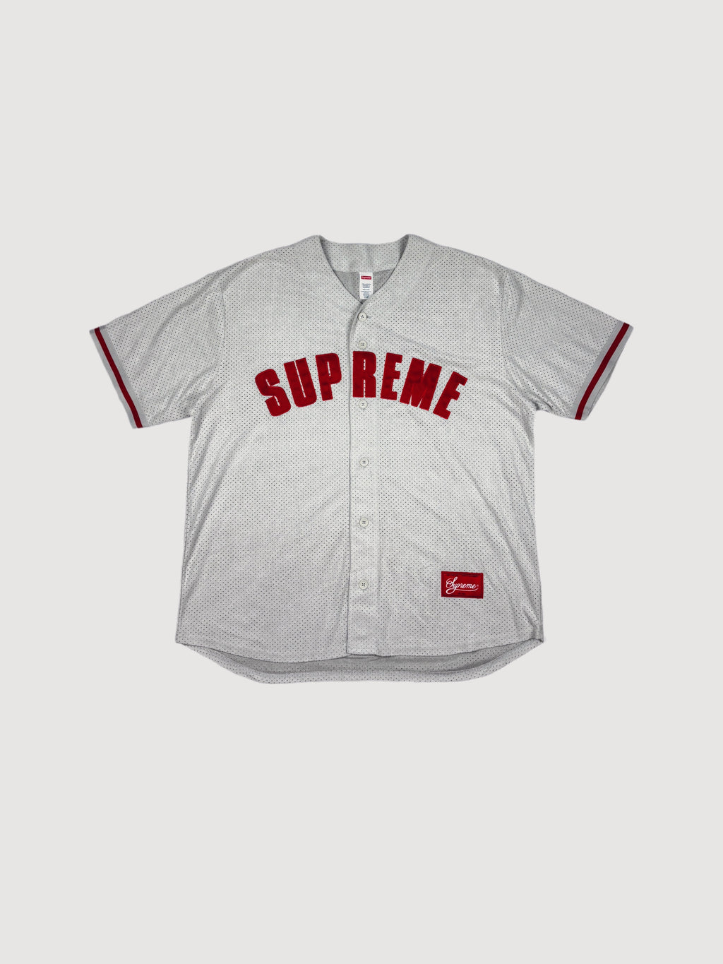 Supreme Ultrasuede mesh baseball jersey