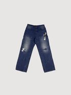 1920s Vintage Blue Pin Emblem Workwear Trousers