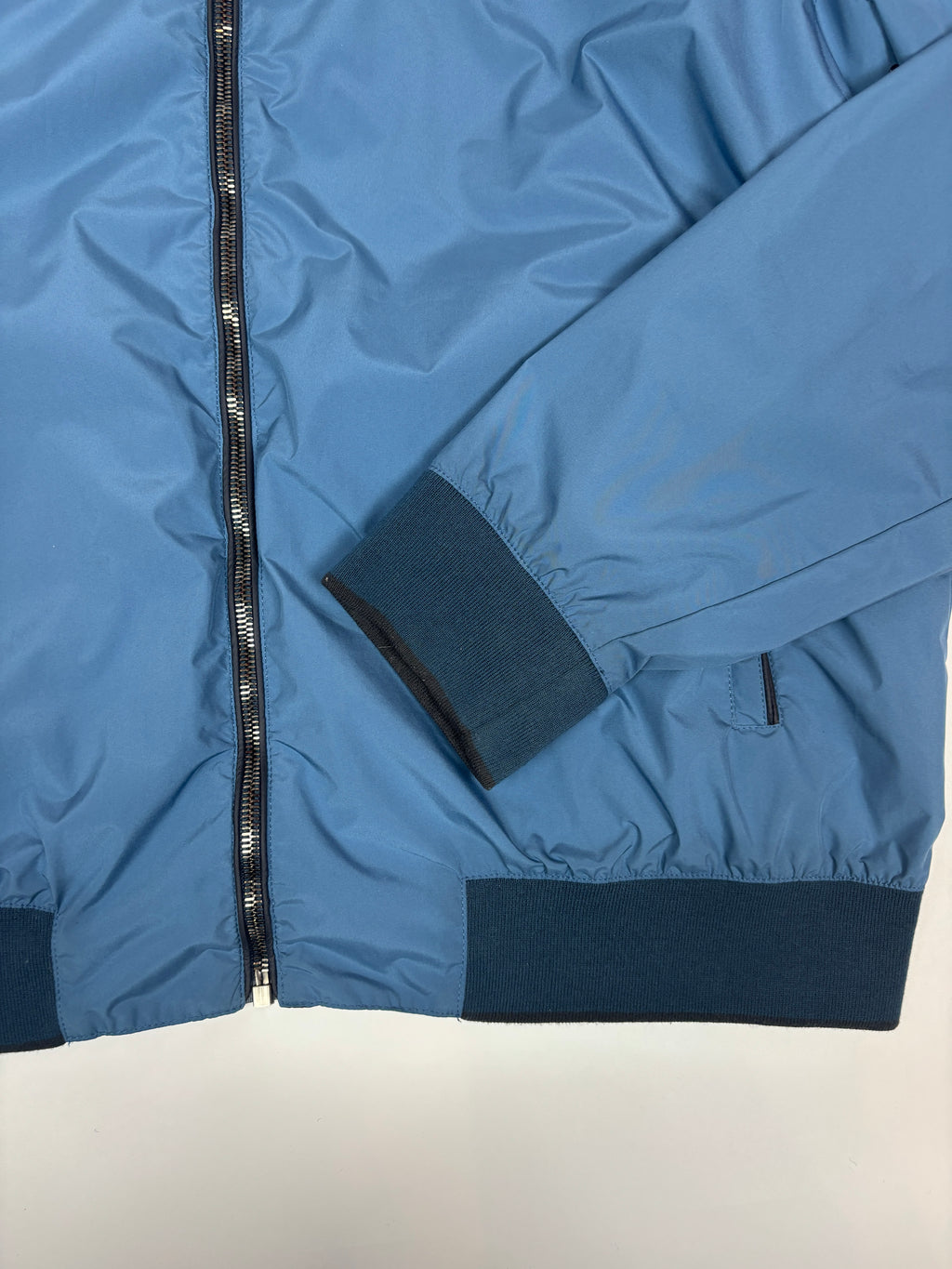 MooRER Blue Reversible Hooded Jacket