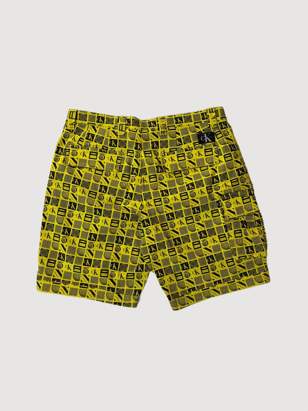 Calvin Klein Jeans Printed Yellow Shorts