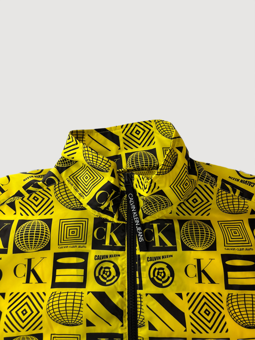 Calvin Klein Jeans Printed Yellow Track Jacket
