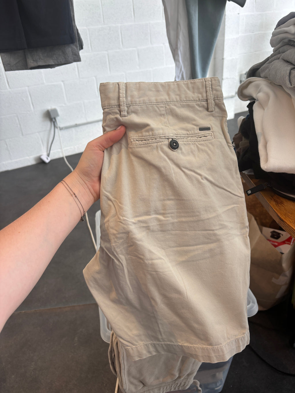 Massimo Dutti Beige Summer shorts