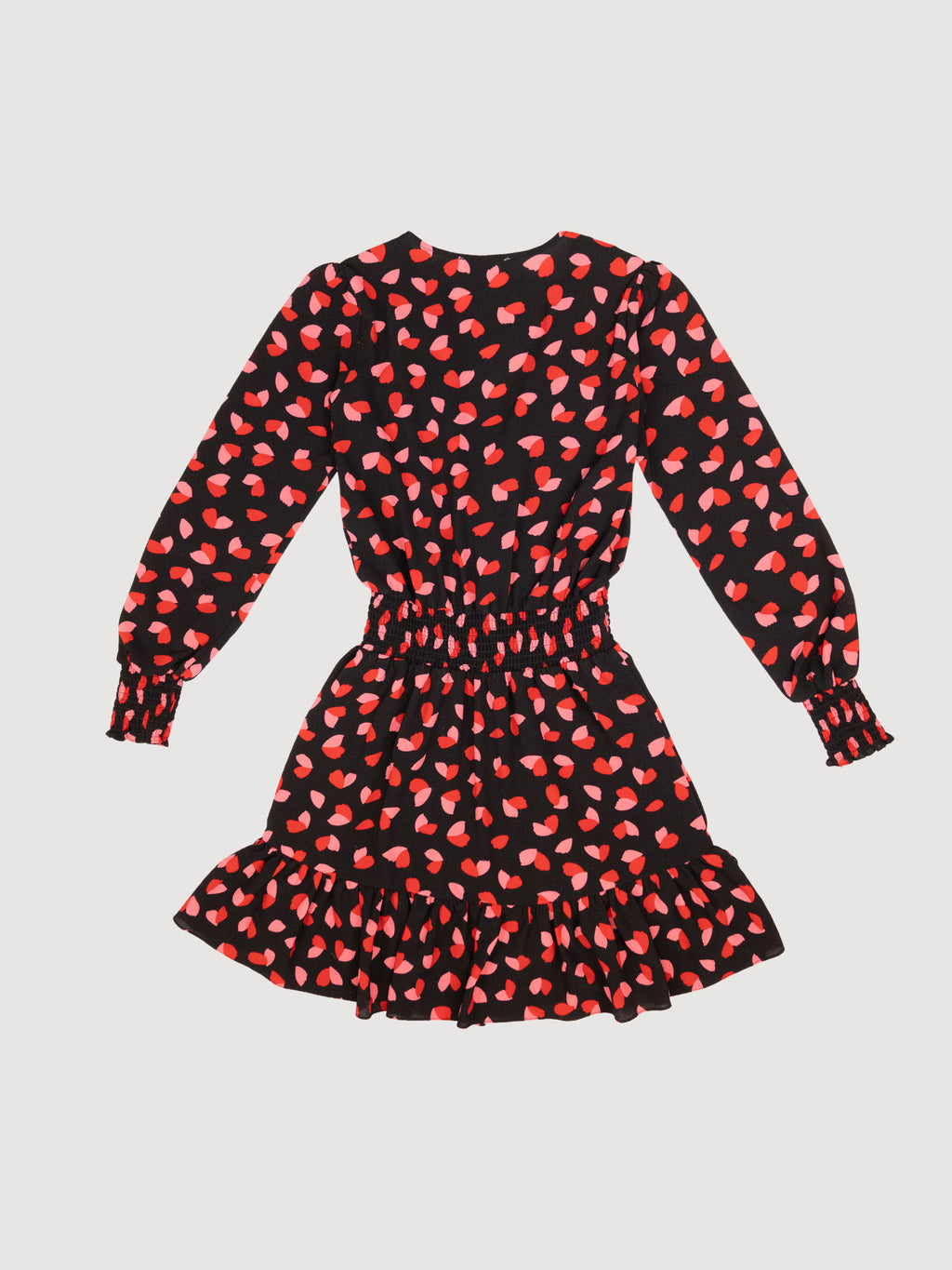 Michael Kors Long Sleeve Dress with Red and Pink Pattern