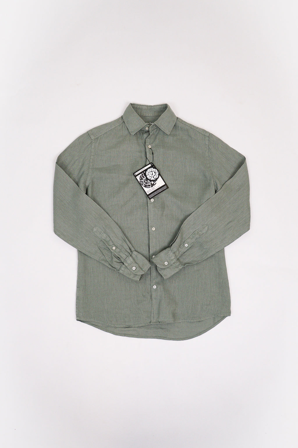 Khaki long sleeve Linen Shirt