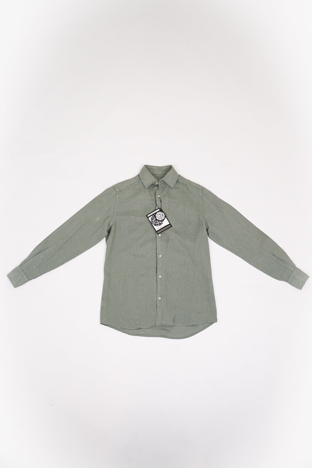 Khaki long sleeve Linen Shirt