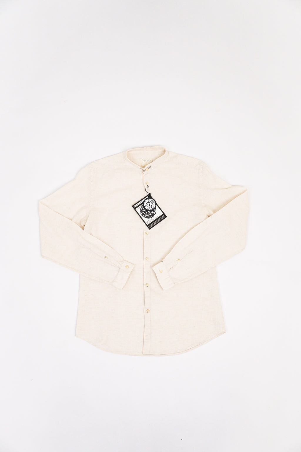 Beige Long Sleeve shirt special Collar