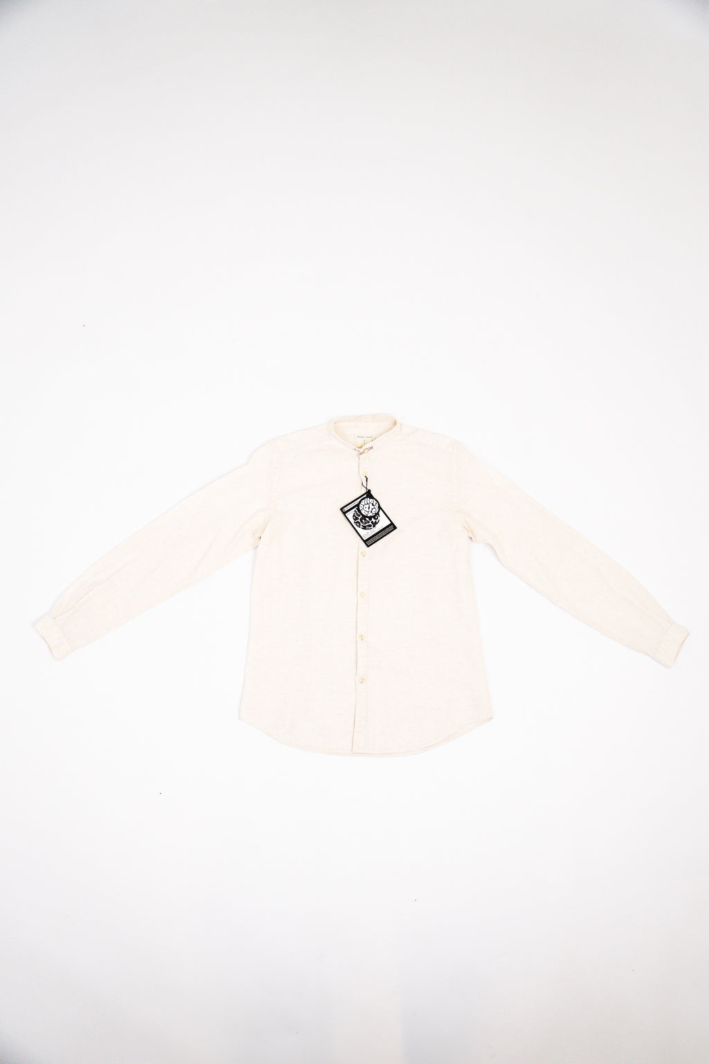 Beige Long Sleeve shirt special Collar