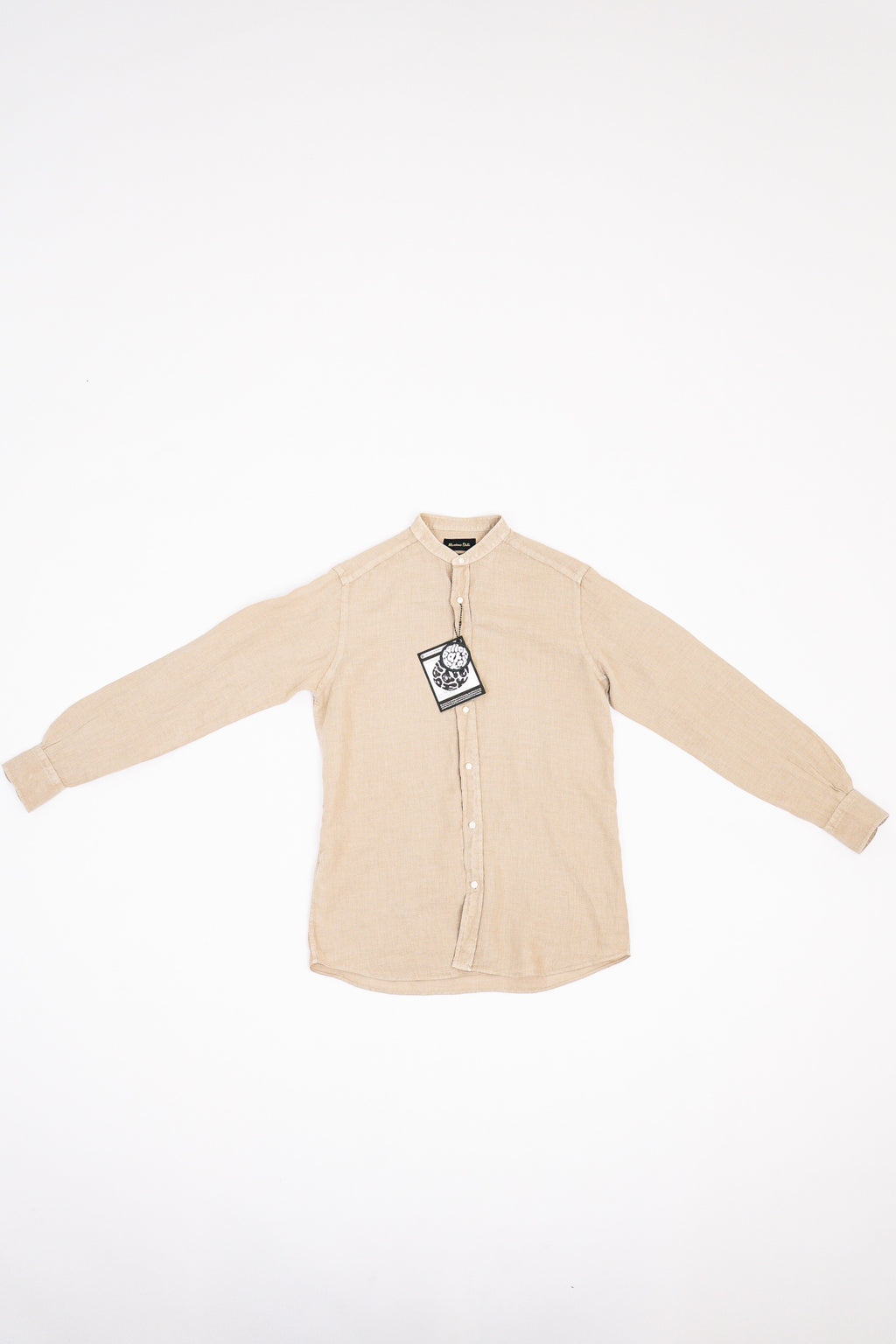 Beige long sleeve Linen Shirt