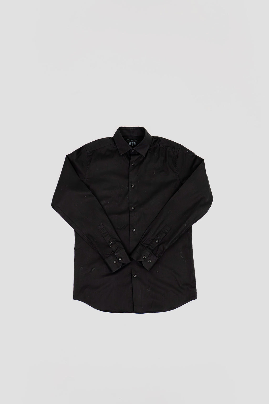 Massimo Dutti Black Formal Long Sleeve Shirt