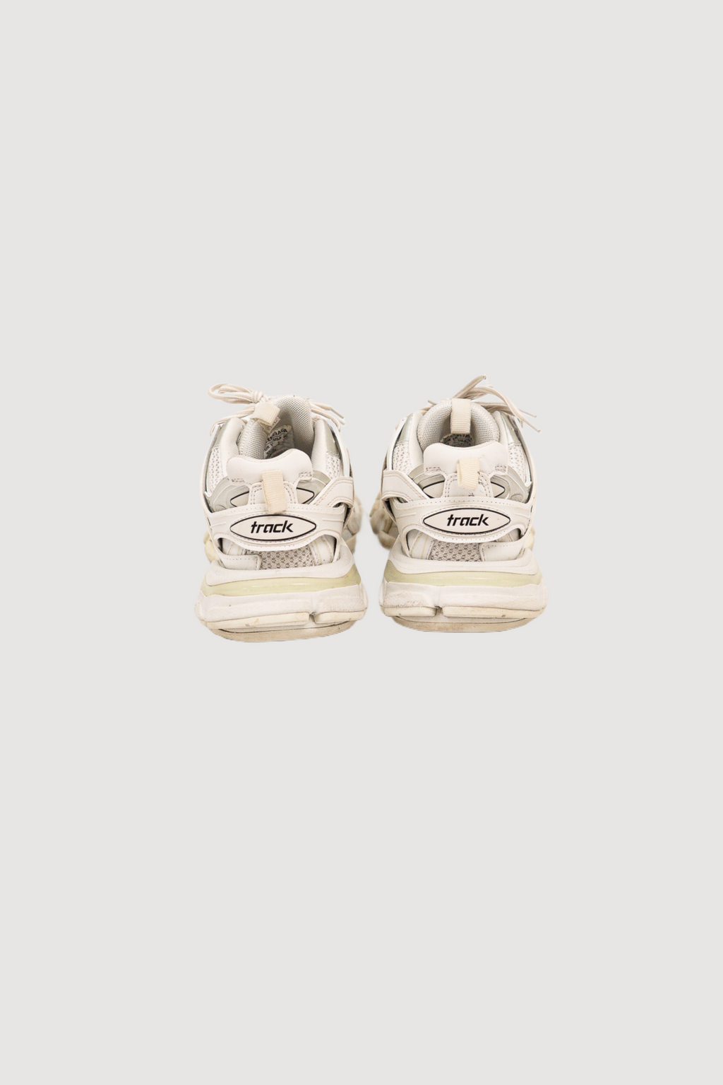 Balenciaga White Track Sneakers With Mesh Details
