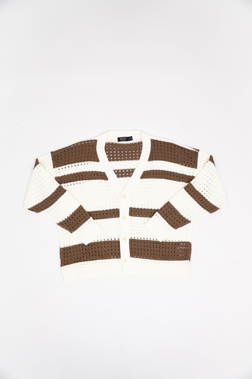 Boohoo Man Knitted Striped Cardigan
