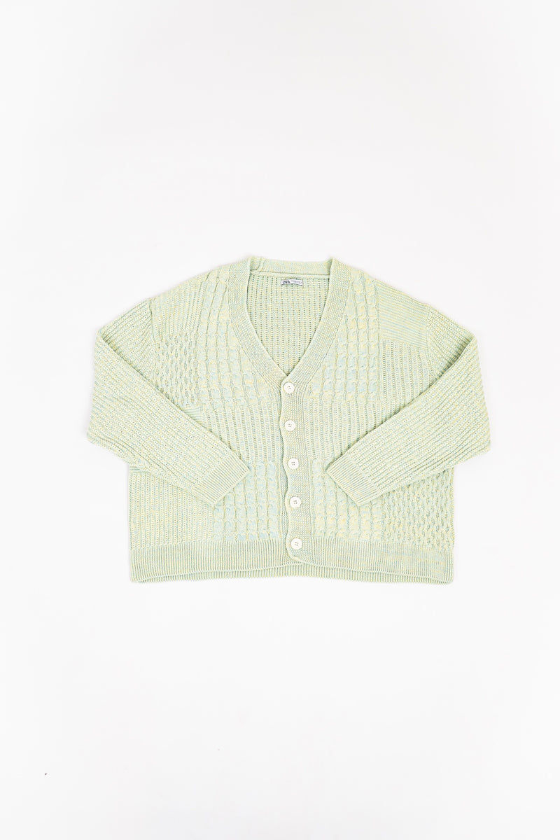 Zara Knitted Green Cardigan