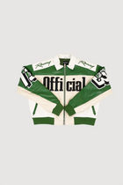 BOXY FIT PU MOTO COLLARED BOMBER JACKET