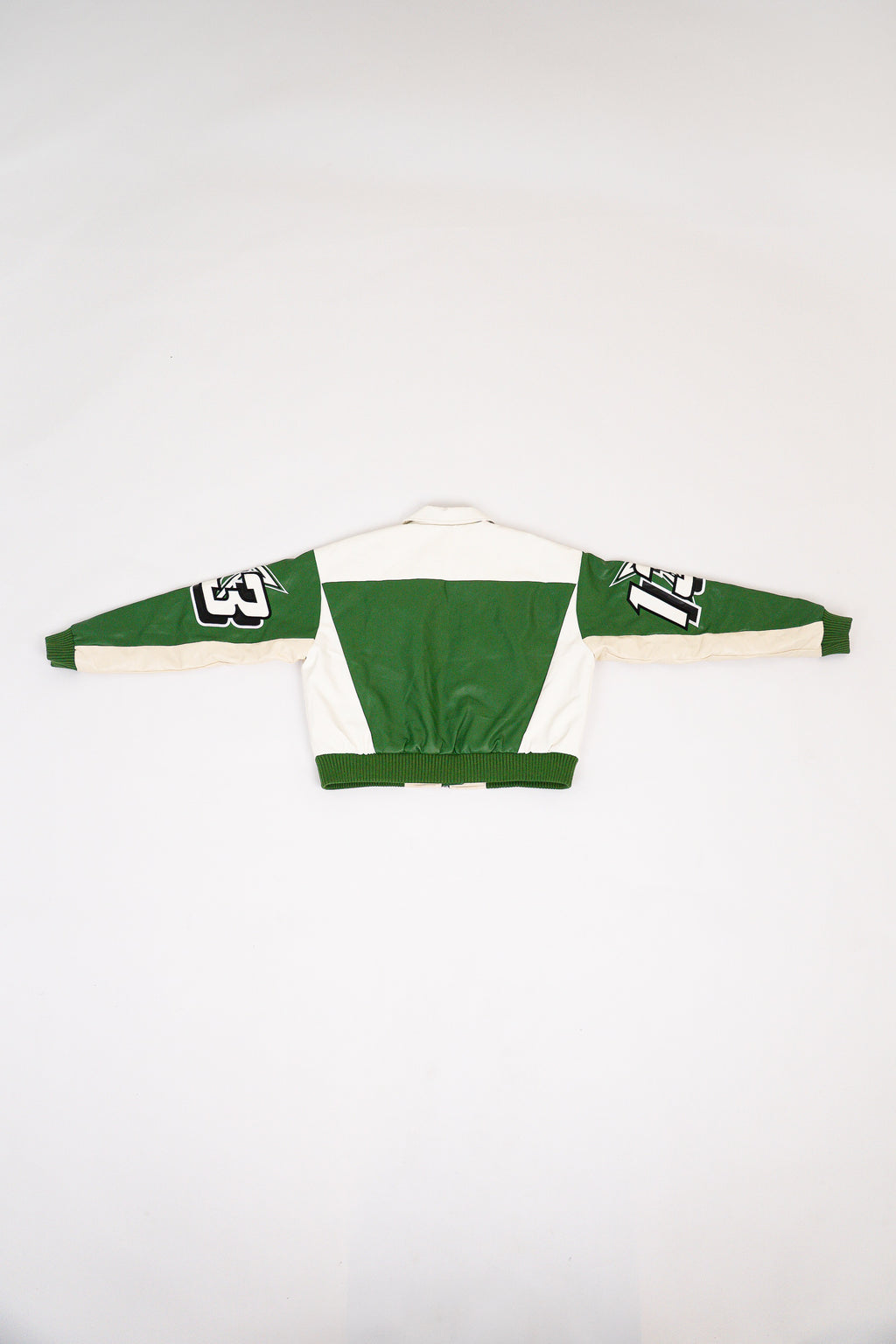 BOXY FIT PU MOTO COLLARED BOMBER JACKET