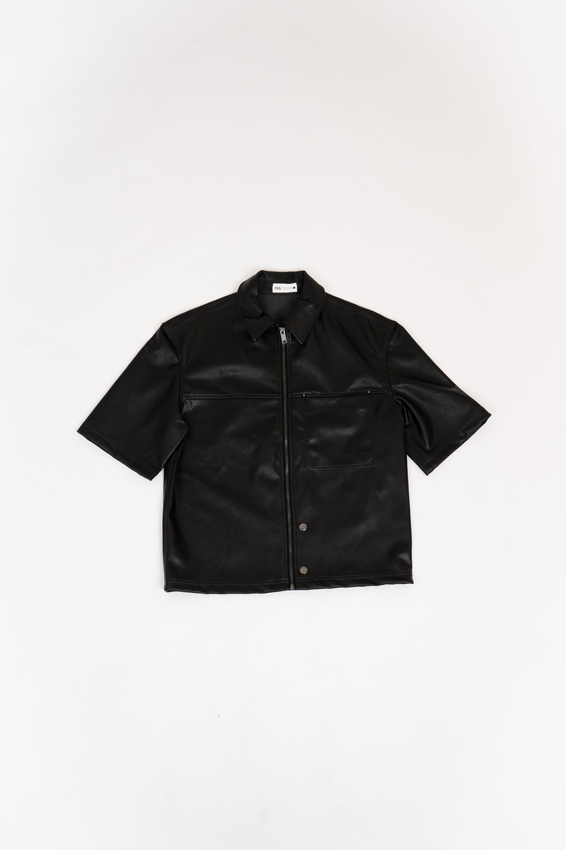 Zara Leather Effect Overshirt
