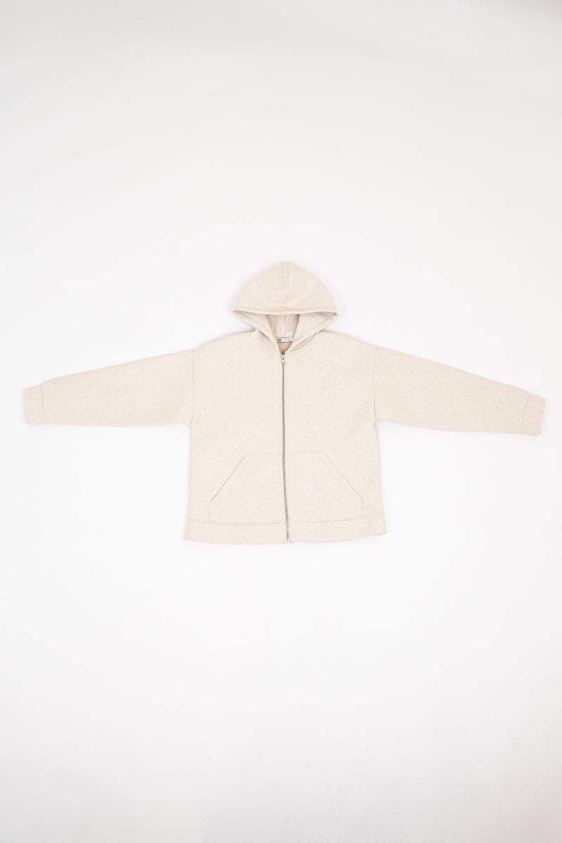 Zara Beige Scuba Sweatshirt
