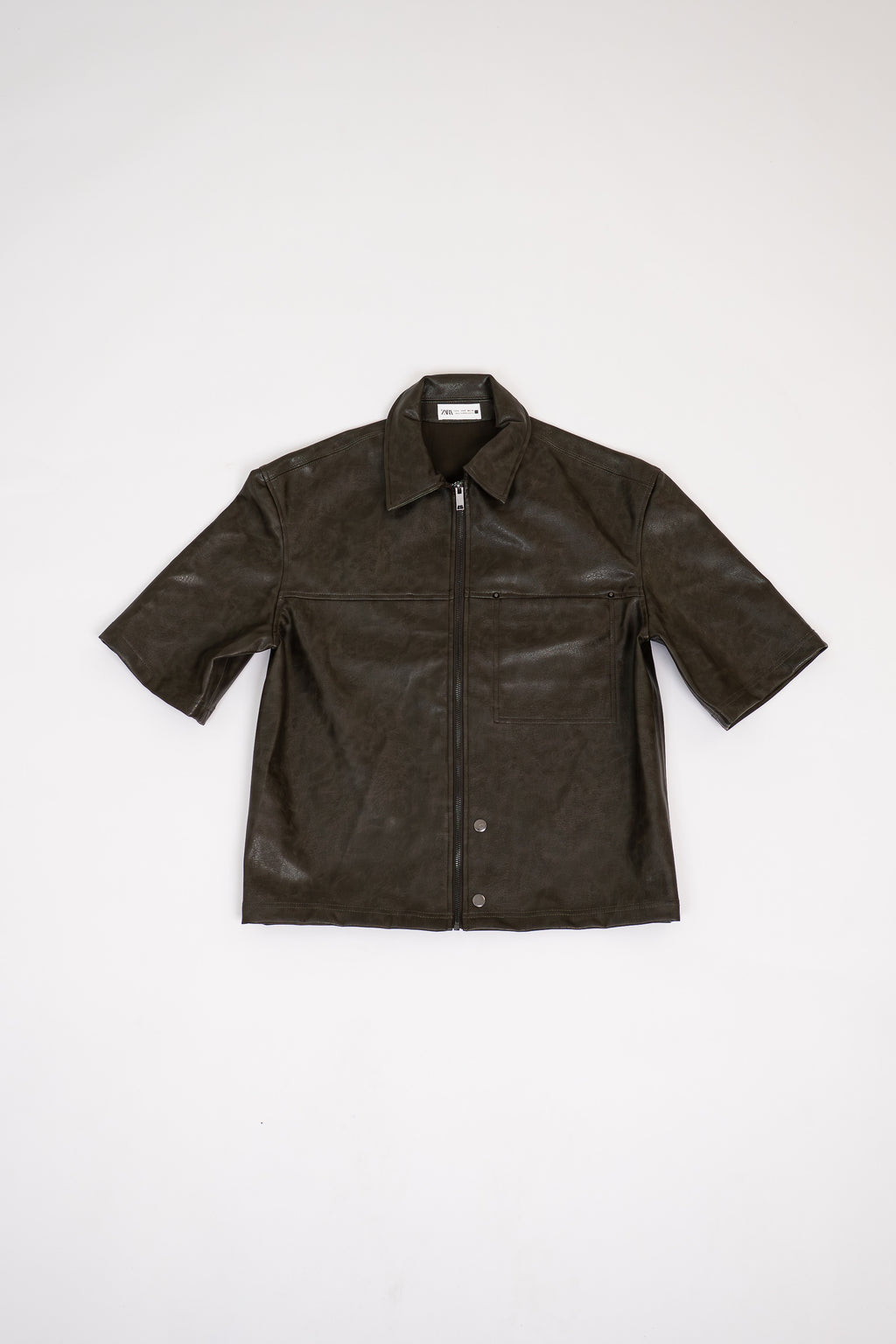 Zara Leather Effect Overshirt