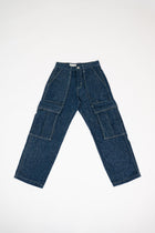 Zara Dark Denim Cargo Pants