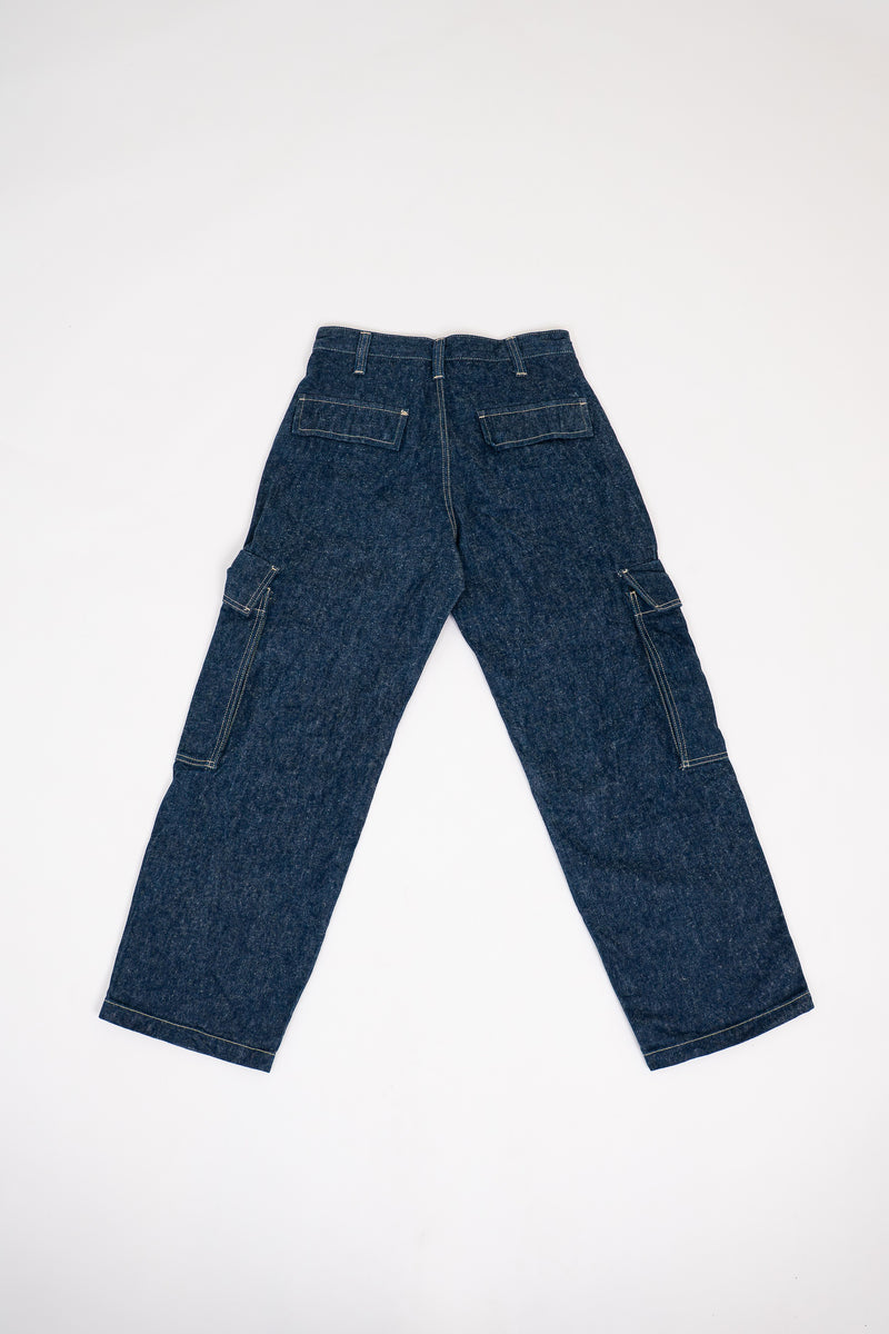 Zara Dark Denim Cargo Pants