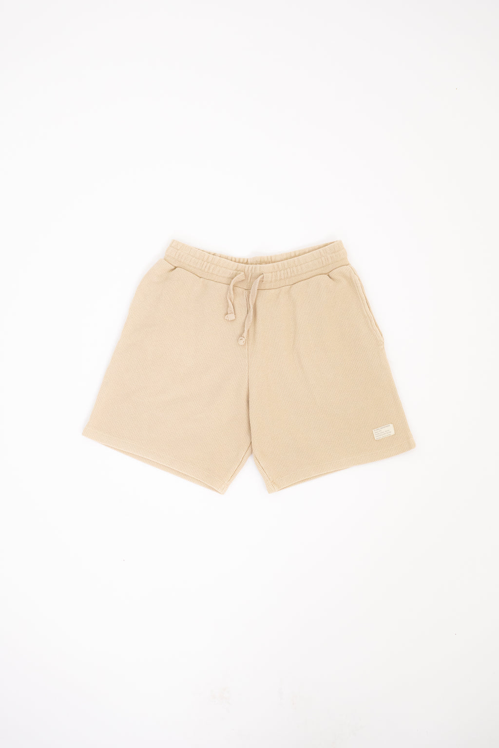 Beige Waffle Shorts Zara