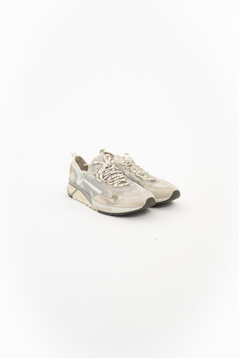 Diesel White and Grey S-KBY Sneakers