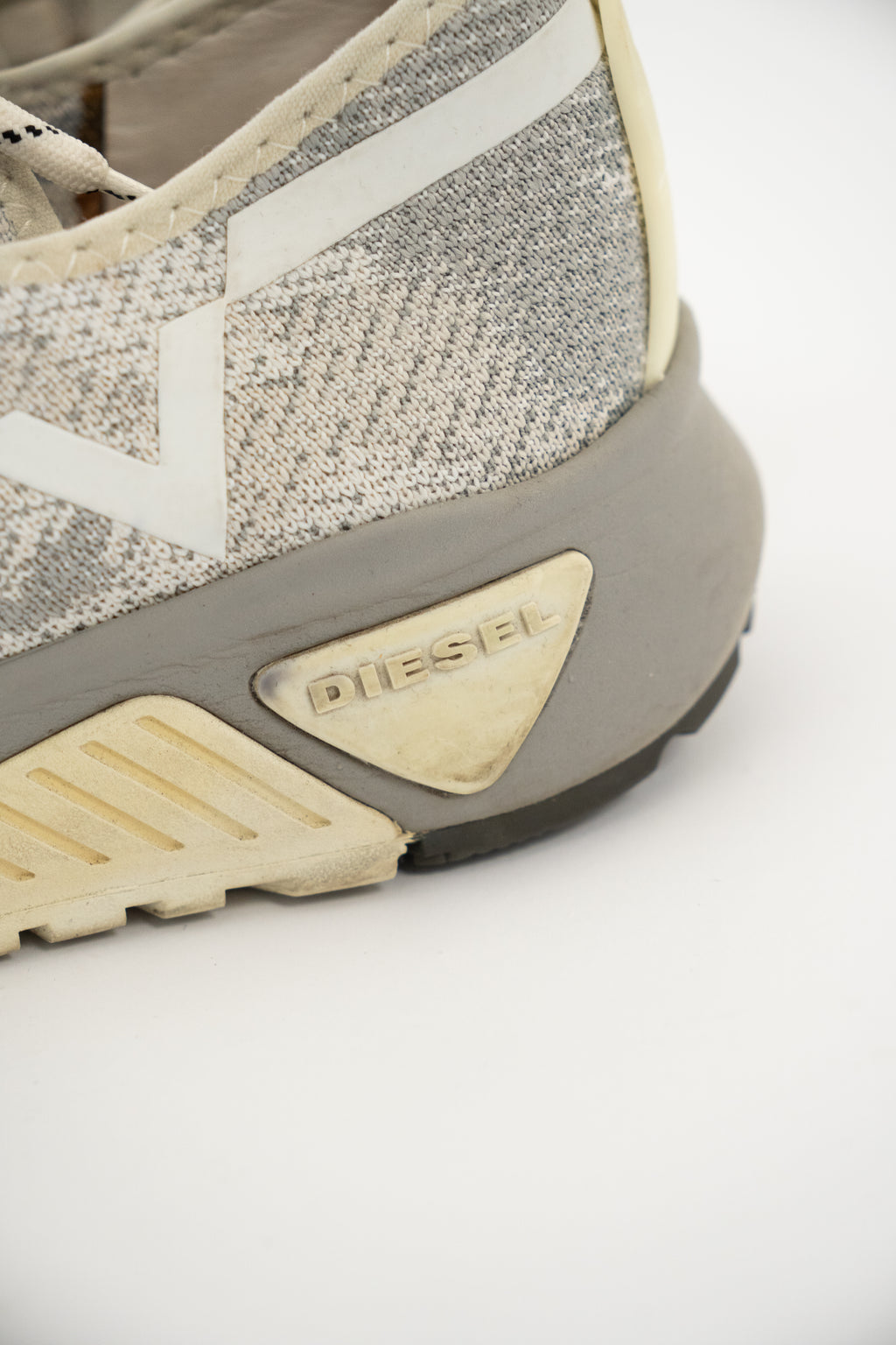 Diesel White and Grey S-KBY Sneakers